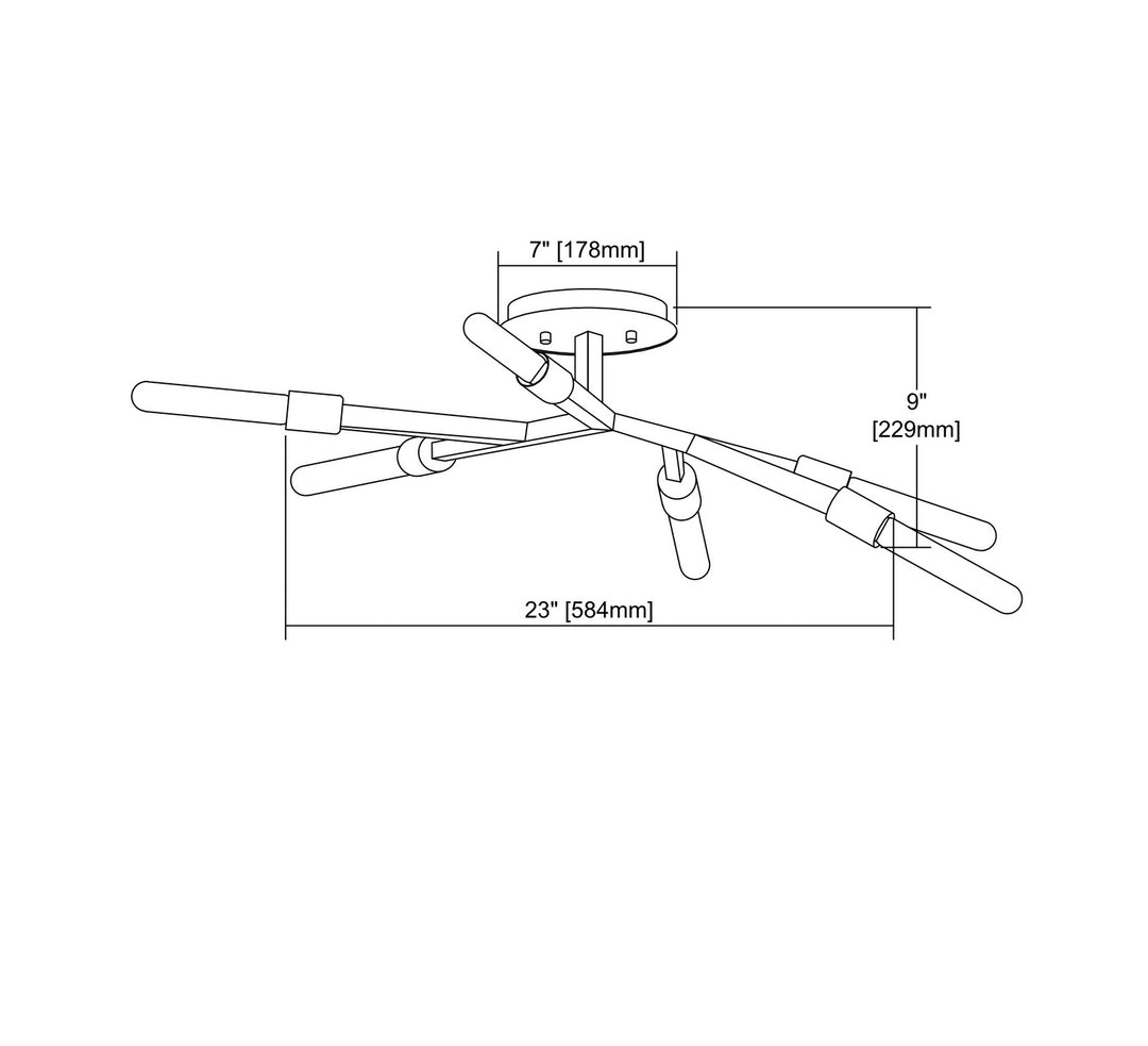 ELK Home Six Light Semi Flush Mount