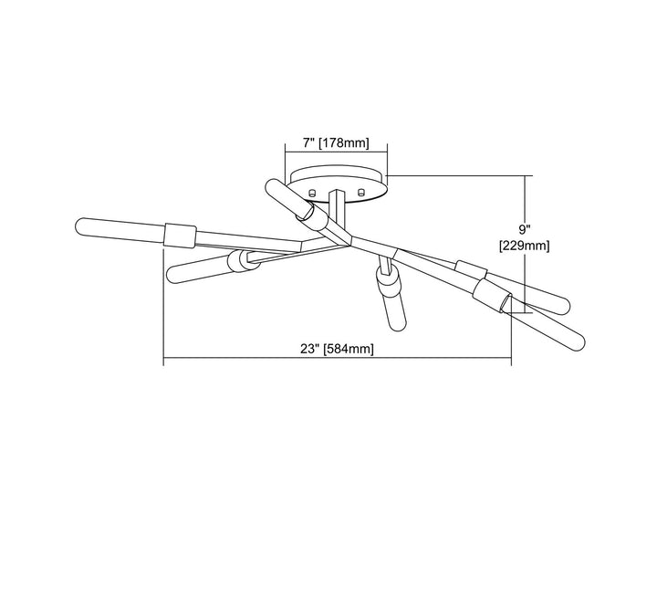 ELK Home Six Light Semi Flush Mount