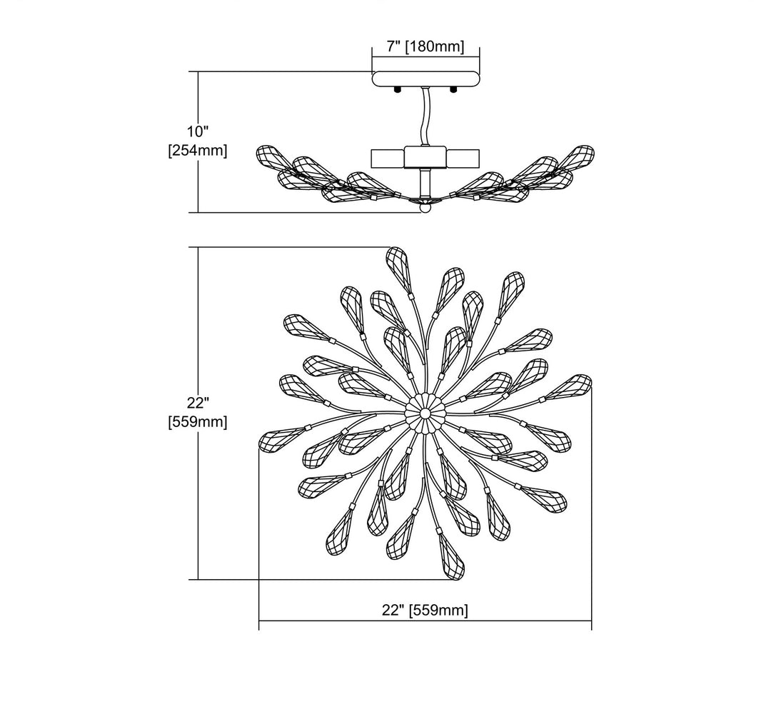 ELK Home Four Light Semi Flush Mount