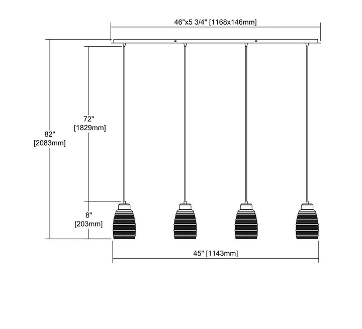 ELK Home Four Light Pendant