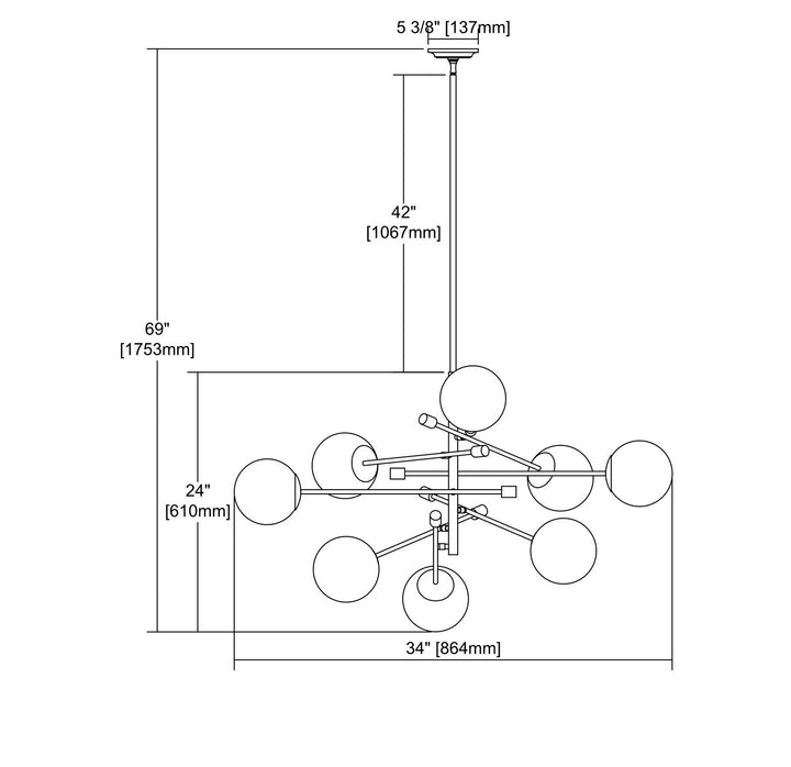 ELK Home Eight Light Chandelier