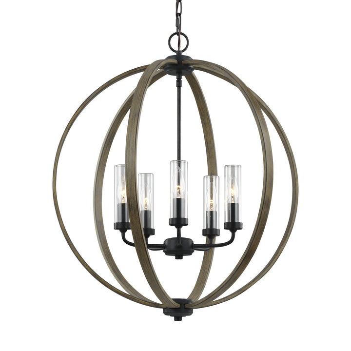 Visual Comfort Studio Five Light Outdoor Chandelier