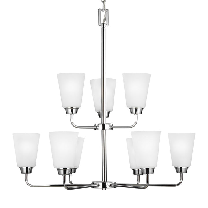 Generation Lighting. Nine Light Chandelier