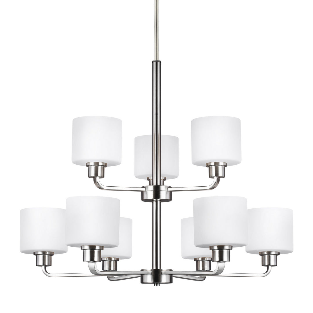 Generation Lighting. Nine Light Chandelier