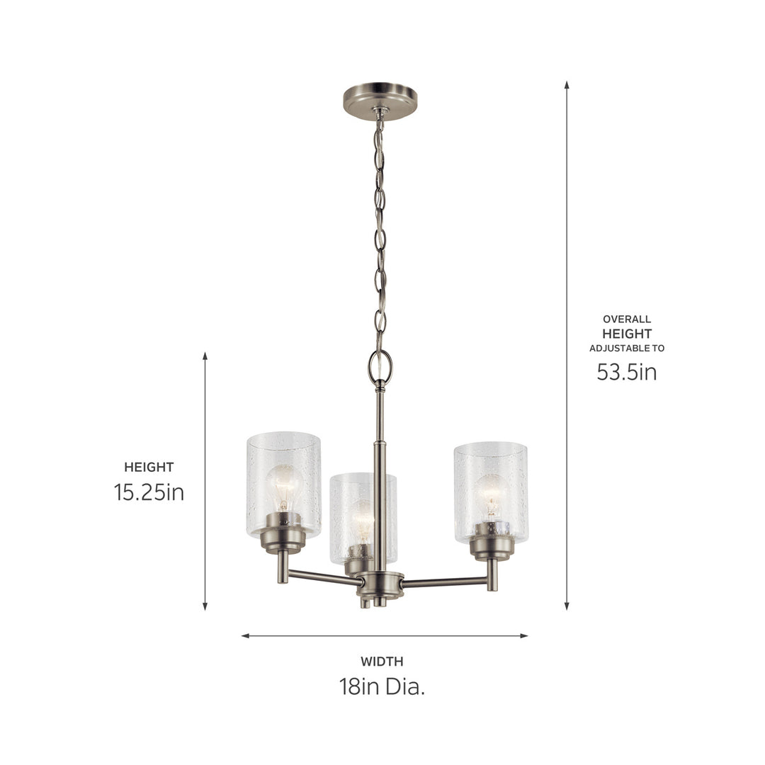 Kichler Three Light Mini Chandelier