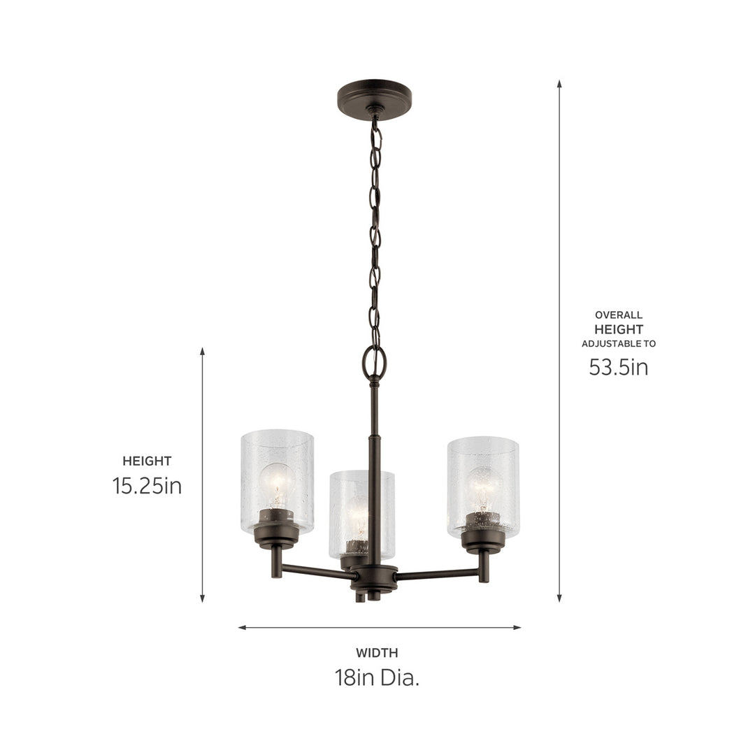 Kichler Three Light Mini Chandelier