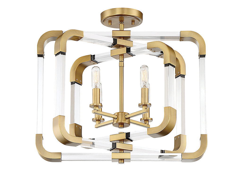 Savoy House Rotterdam Four Light Semi-Flush Mount