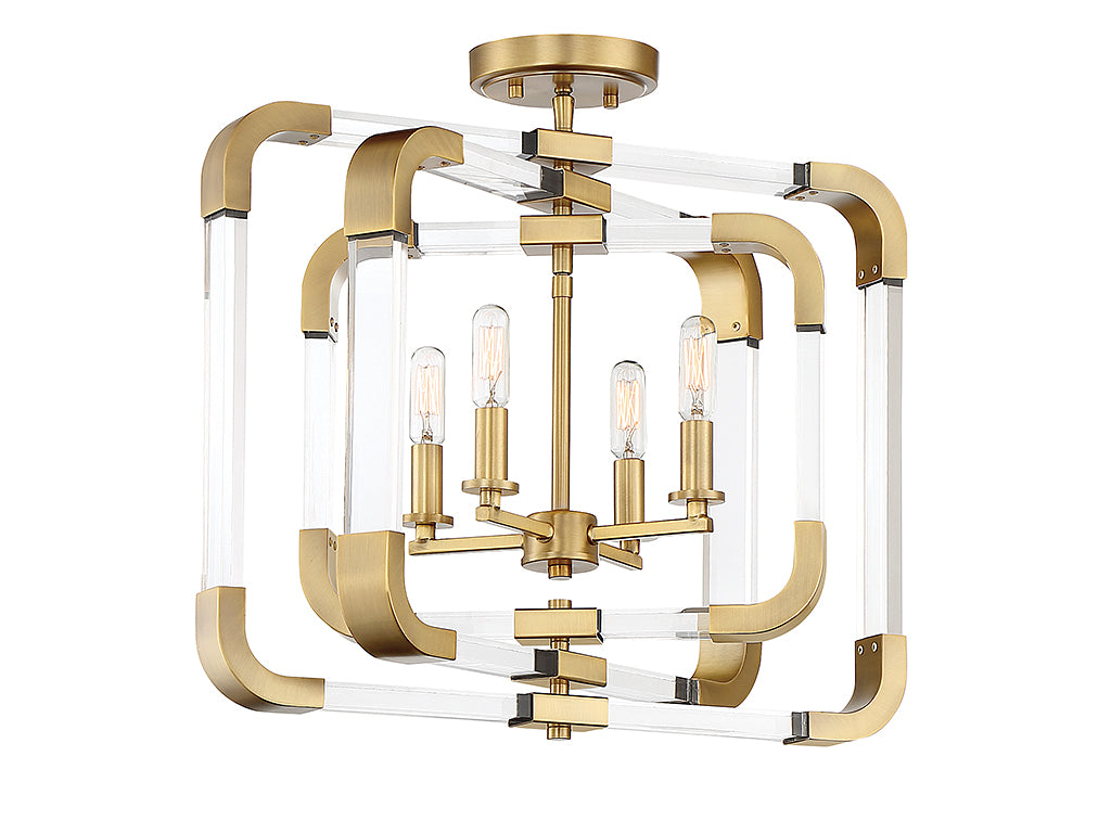 Savoy House Rotterdam Four Light Semi-Flush Mount