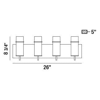 Eurofase Four Light Bathbar