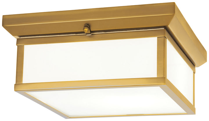 Minka Lavery Two Light Flush Mount in Liberty Gold