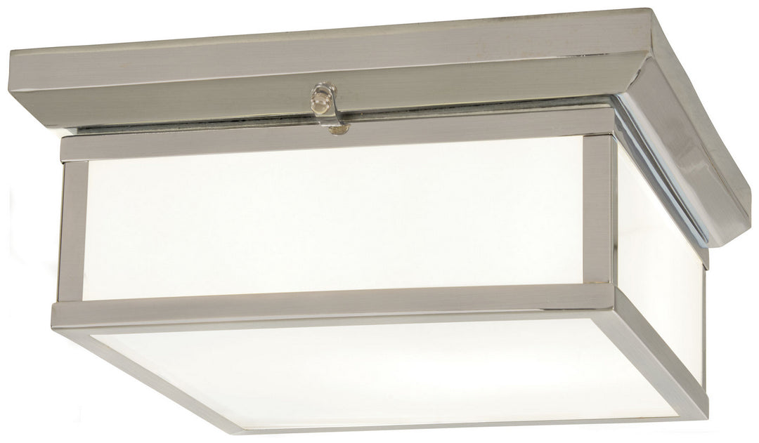 Minka Lavery Two Light Flush Mount in Brushed Nickel