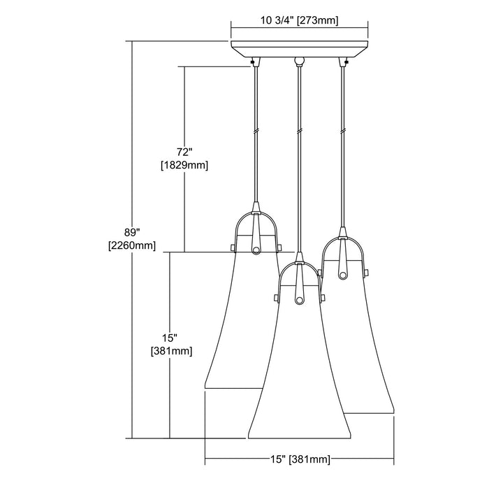 ELK Home Three Light Pendant