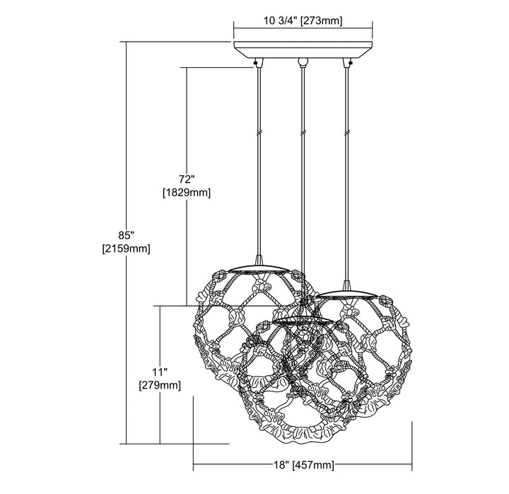 ELK Home Three Light Pendant