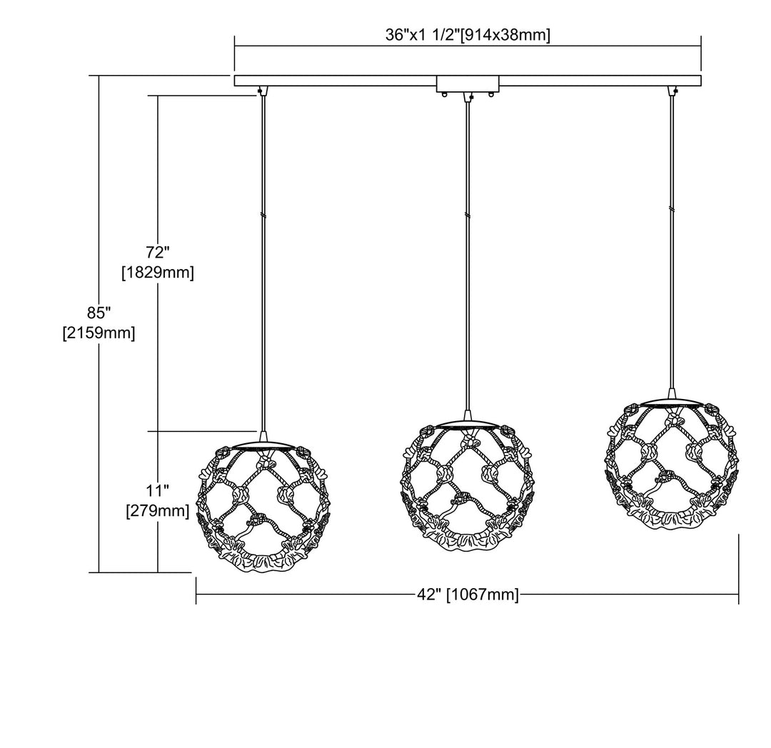 ELK Home Three Light Pendant