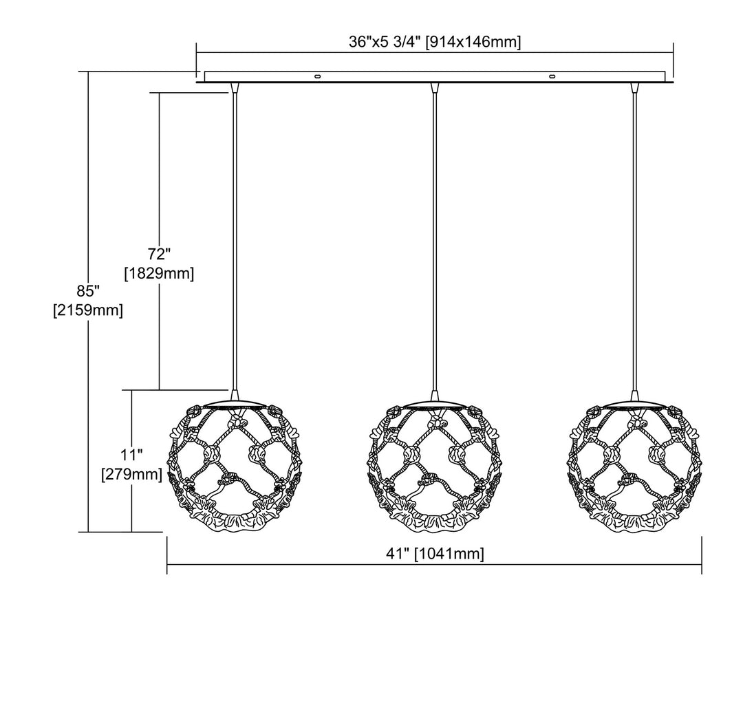 ELK Home Three Light Pendant