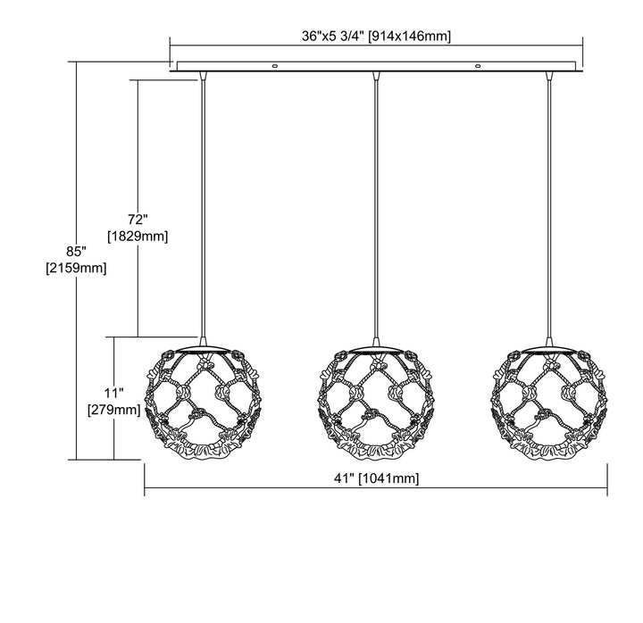 ELK Home Three Light Pendant