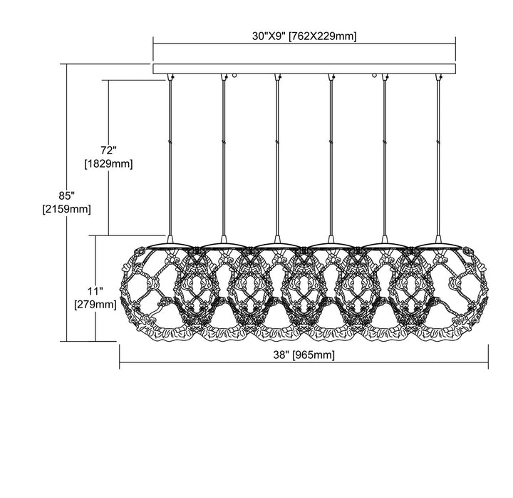 ELK Home Six Light Pendant