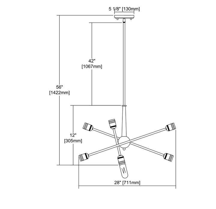 ELK Home Six Light Chandelier