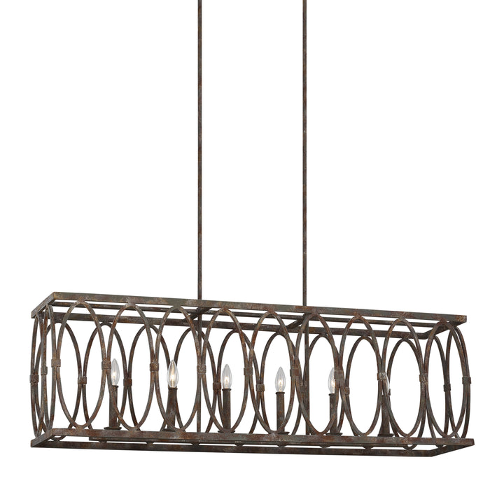 Visual Comfort Studio Six Light Linear Chandelier