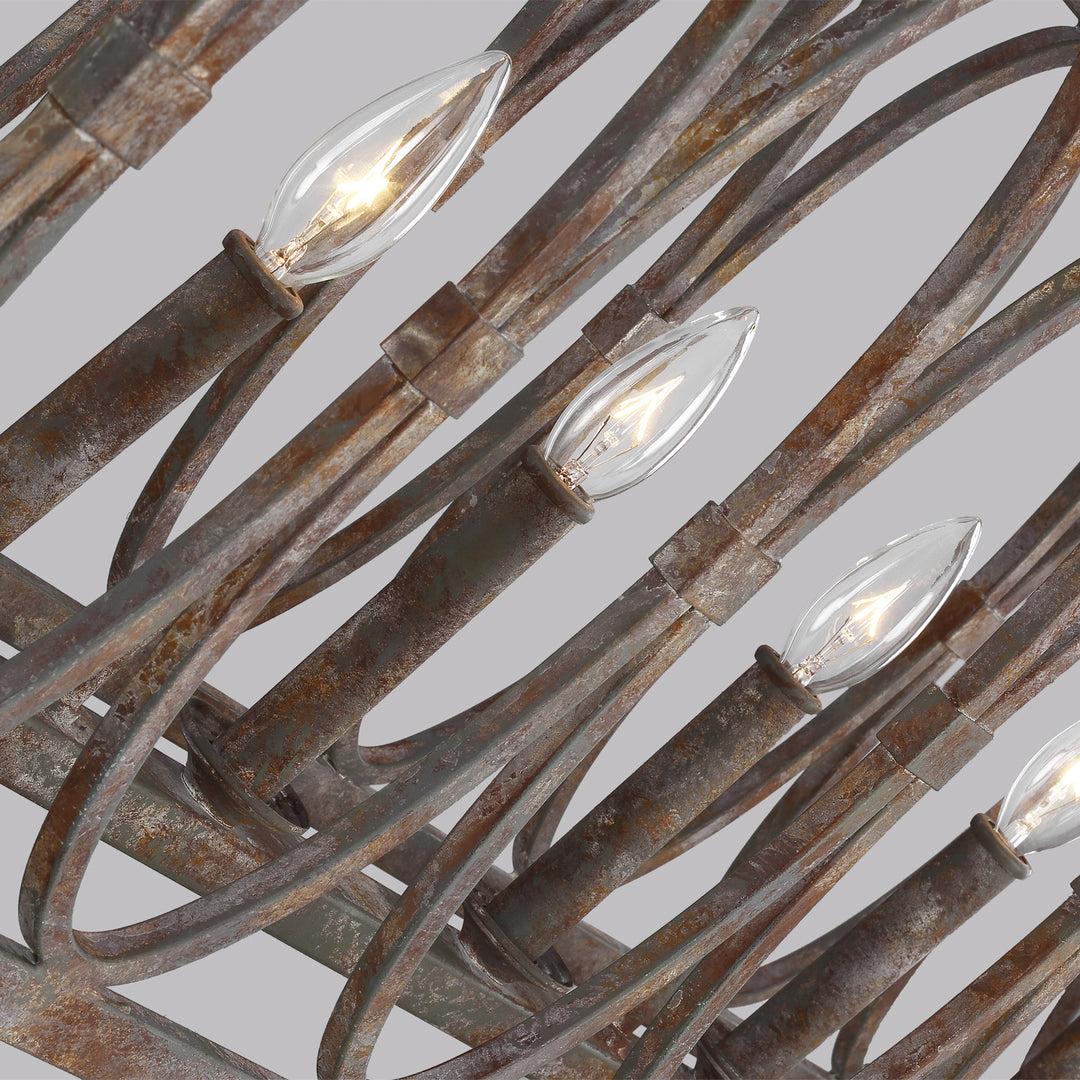 Visual Comfort Studio Six Light Linear Chandelier