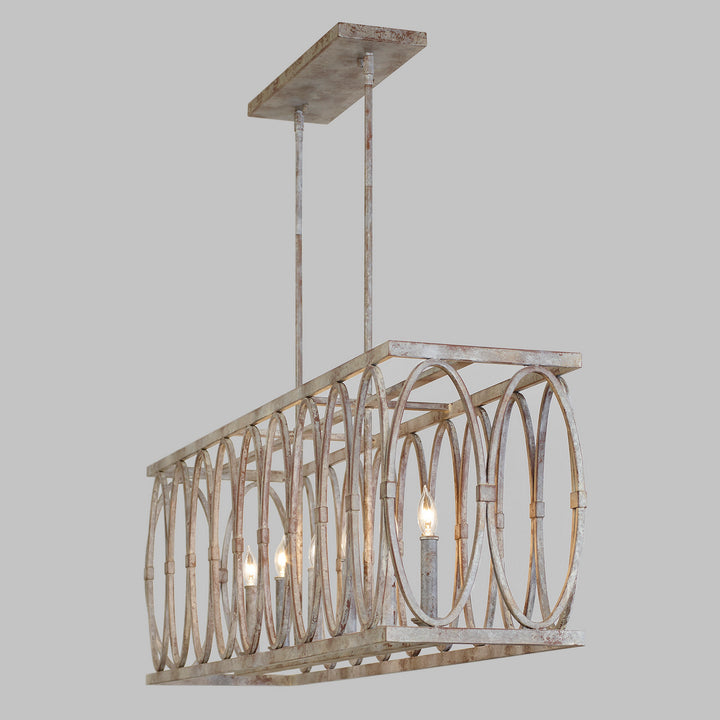 Visual Comfort Studio Six Light Linear Chandelier