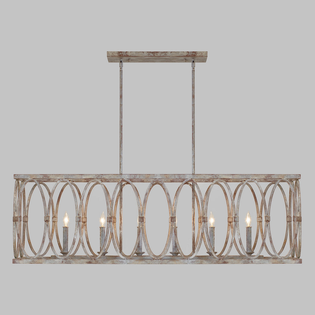 Visual Comfort Studio Six Light Linear Chandelier