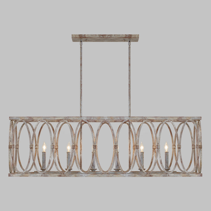 Visual Comfort Studio Six Light Linear Chandelier