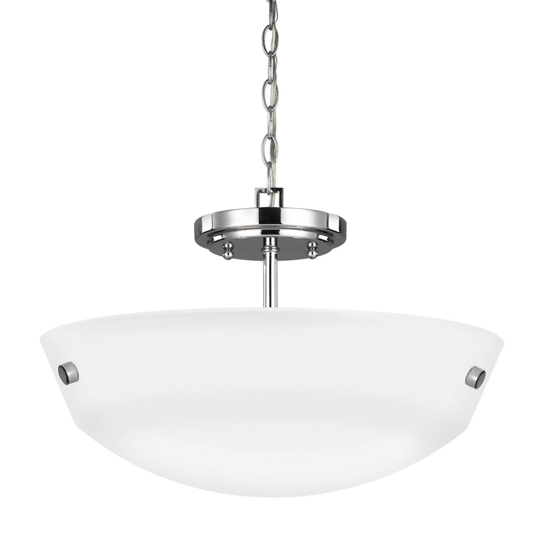 Generation Lighting. Two Light Semi-Flush Convertible Pendant