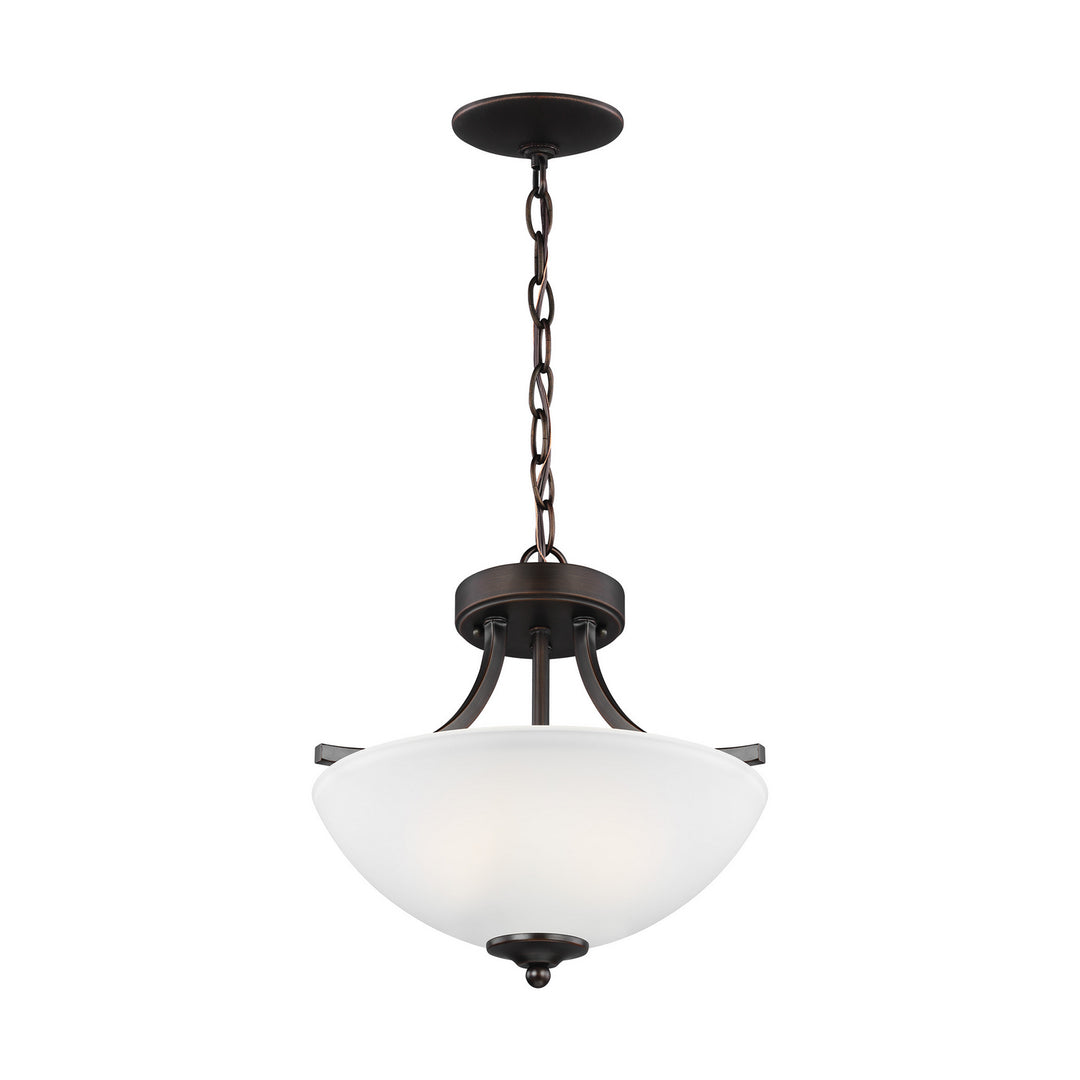 Generation Lighting. Two Light Semi-Flush Convertible Pendant