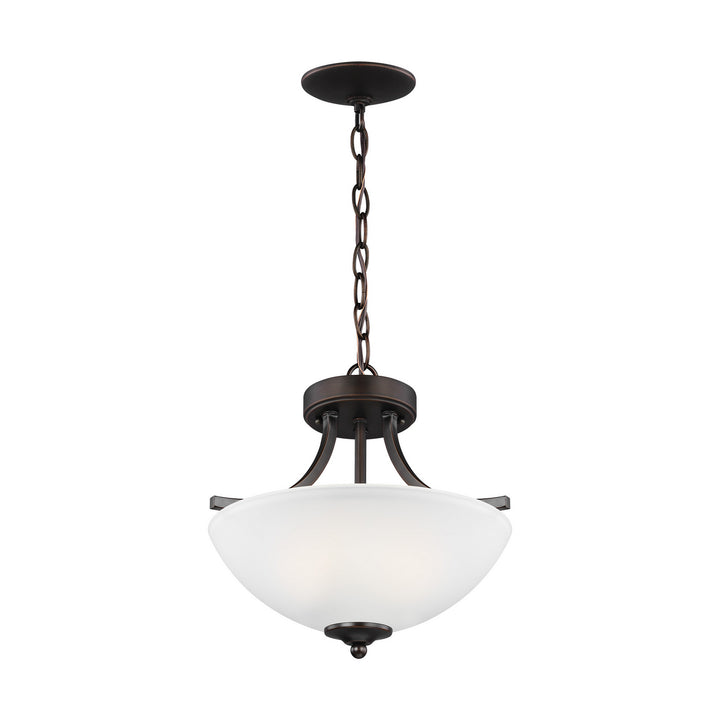 Generation Lighting. Two Light Semi-Flush Convertible Pendant