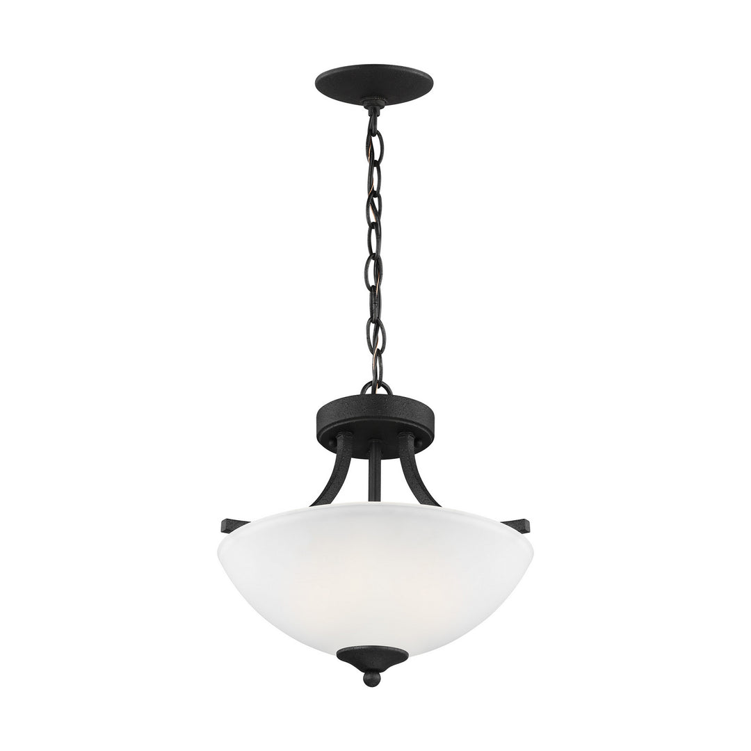 Generation Lighting. Two Light Semi-Flush Convertible Pendant