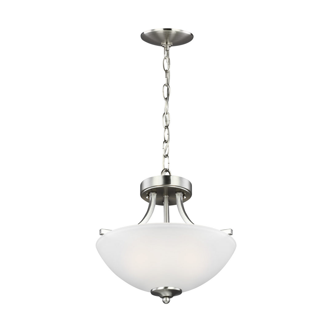 Generation Lighting. Two Light Semi-Flush Convertible Pendant