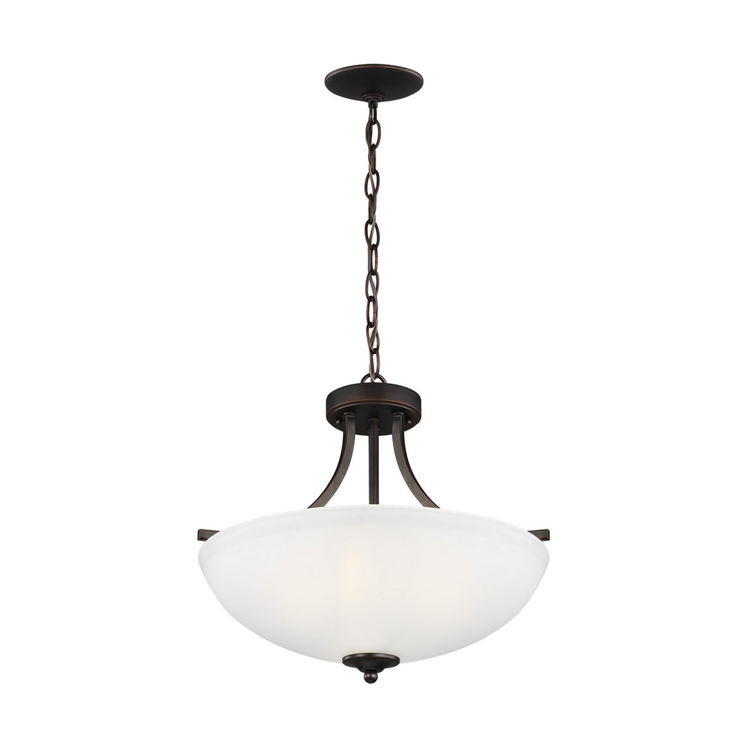 Generation Lighting. Three Light Semi-Flush Convertible Pendant