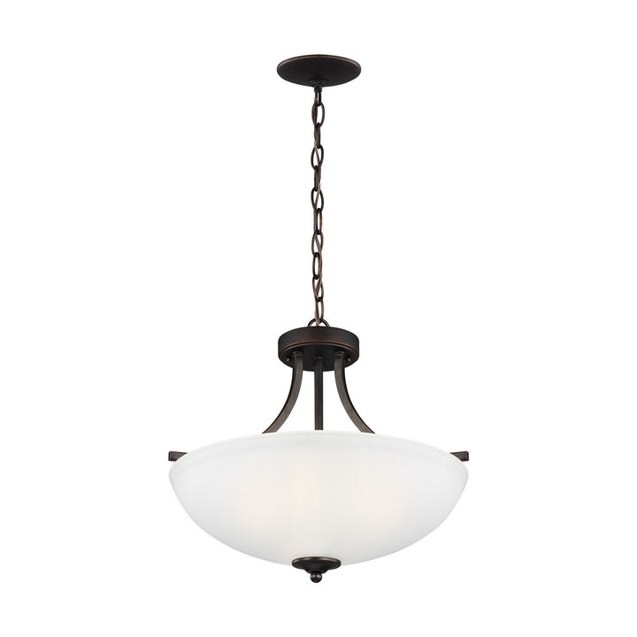 Generation Lighting. Three Light Semi-Flush Convertible Pendant