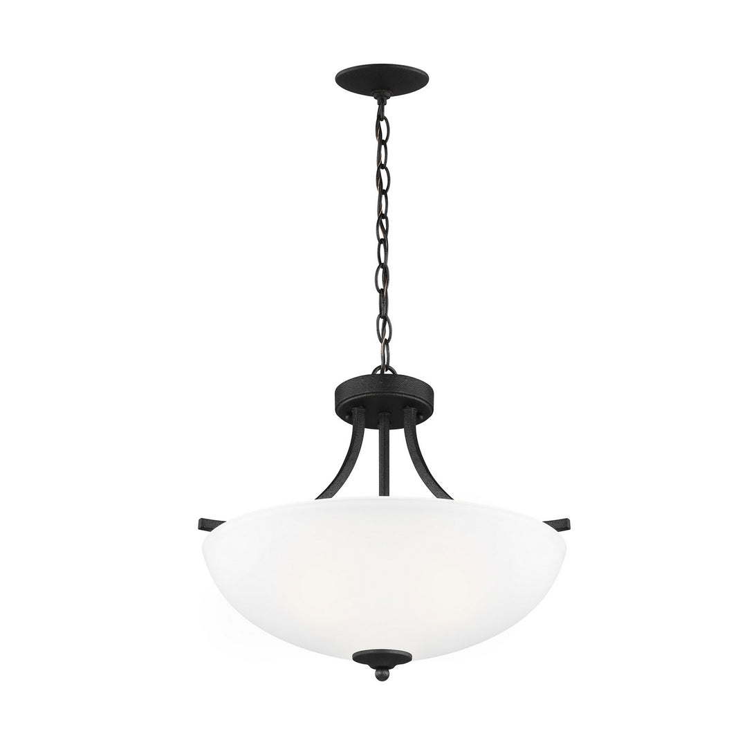 Generation Lighting. Three Light Semi-Flush Convertible Pendant