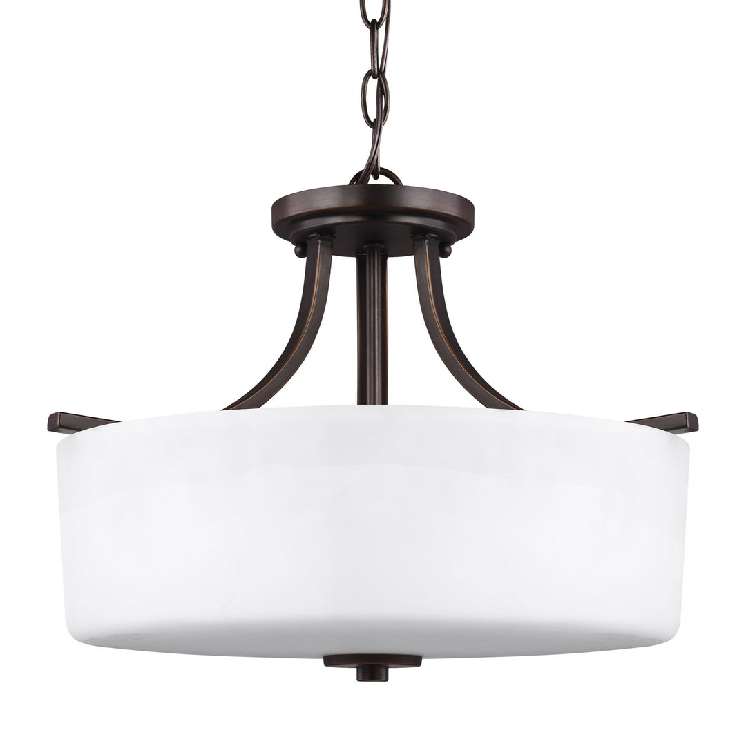 Generation Lighting. Three Light Semi-Flush Mount