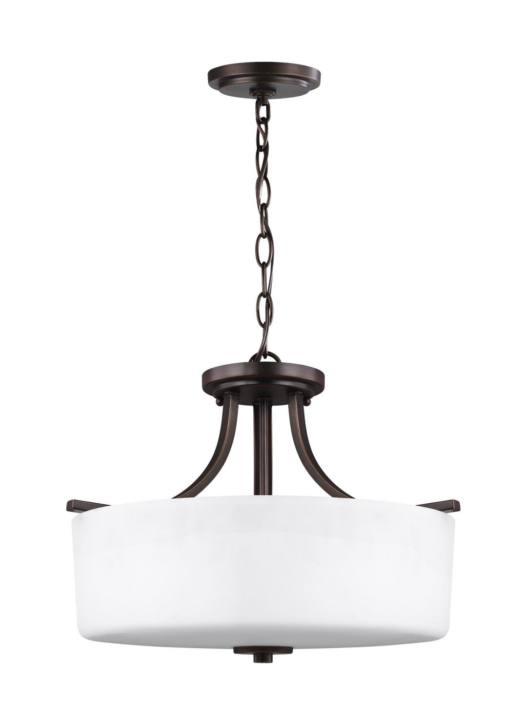 Generation Lighting. Three Light Semi-Flush Mount