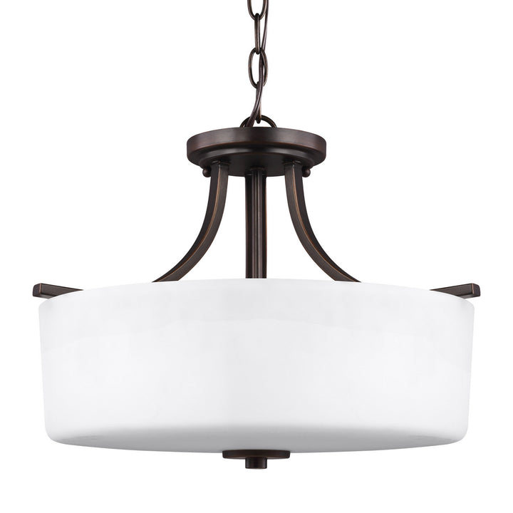 Generation Lighting. Three Light Semi-Flush Mount