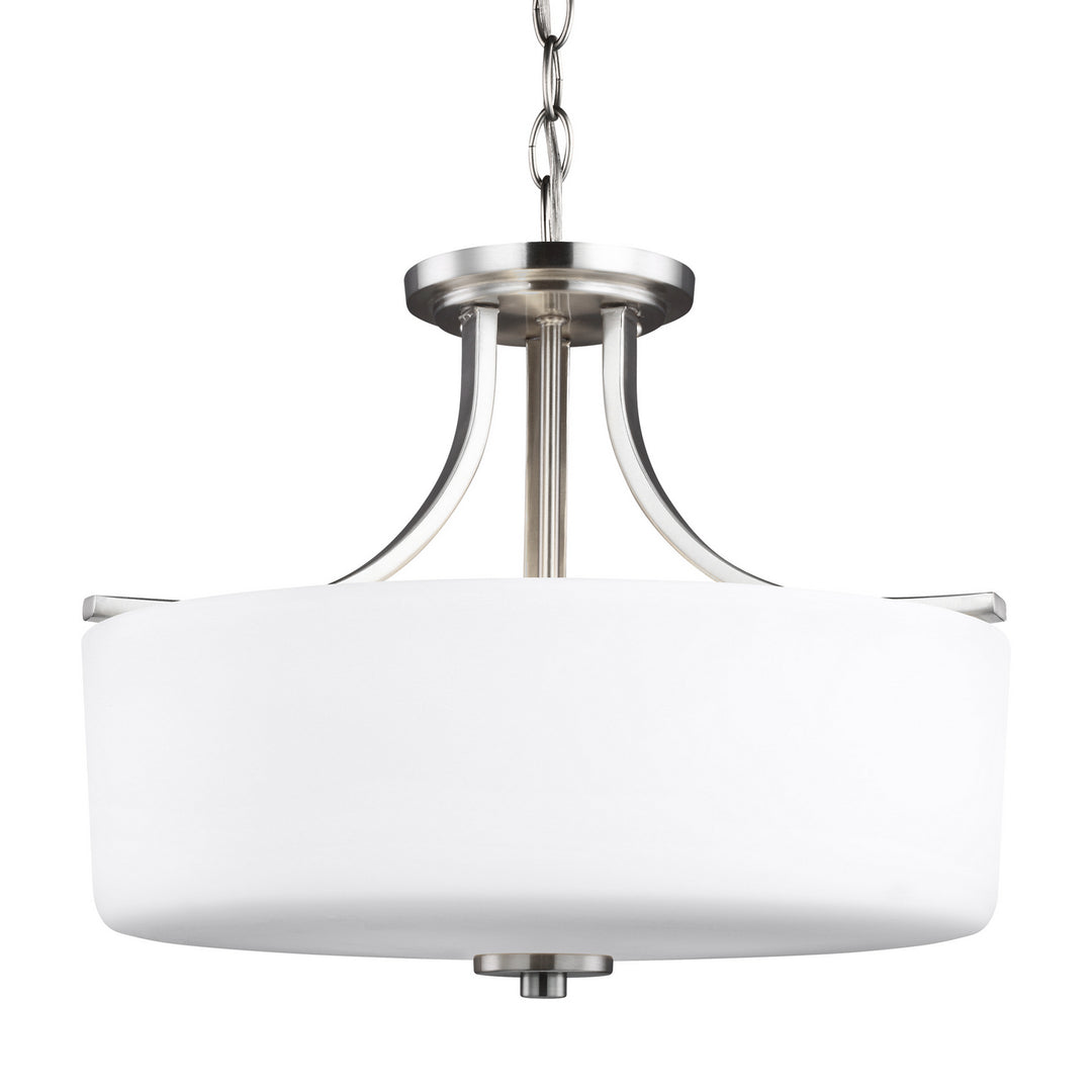 Generation Lighting. Three Light Semi-Flush Mount