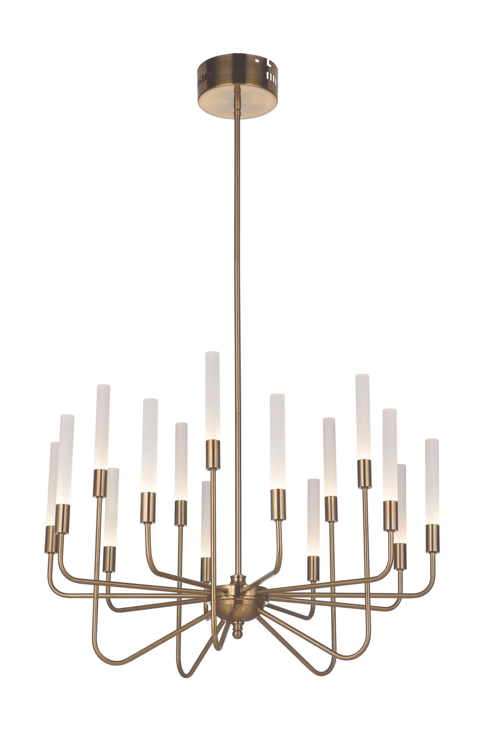 Valdi LED Chandelier in Satin Brass