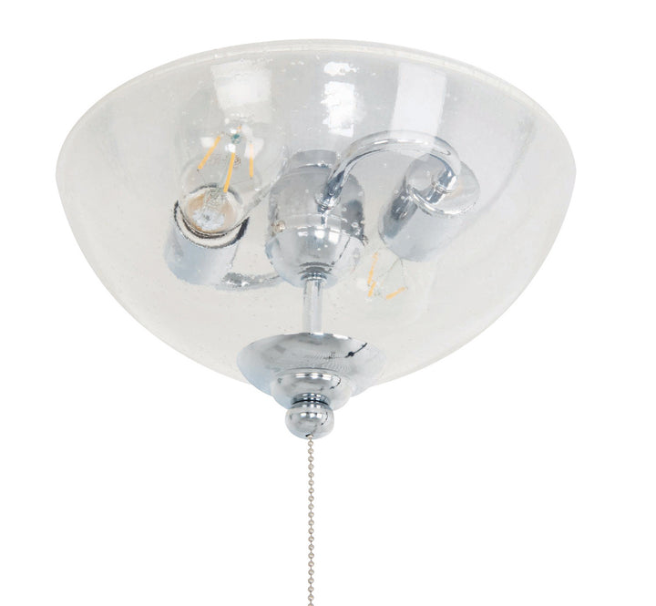 Bowl LED Fan Light Kit in Clear Seeded Glass