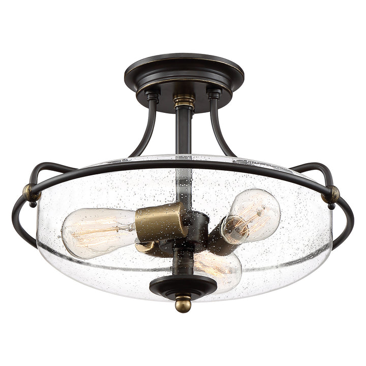 Quoizel Three Light Semi-Flush Mount