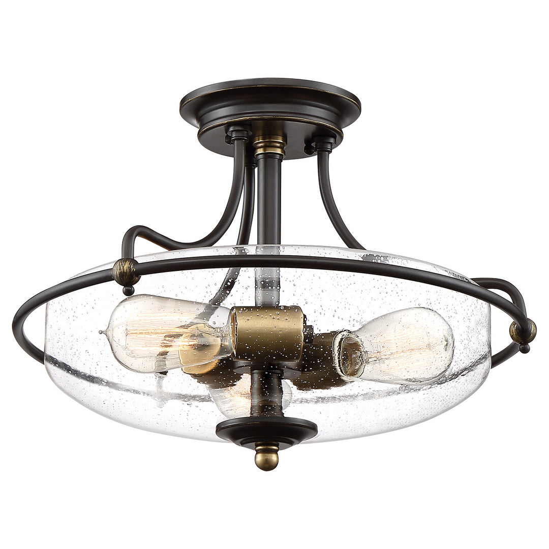 Quoizel Three Light Semi-Flush Mount