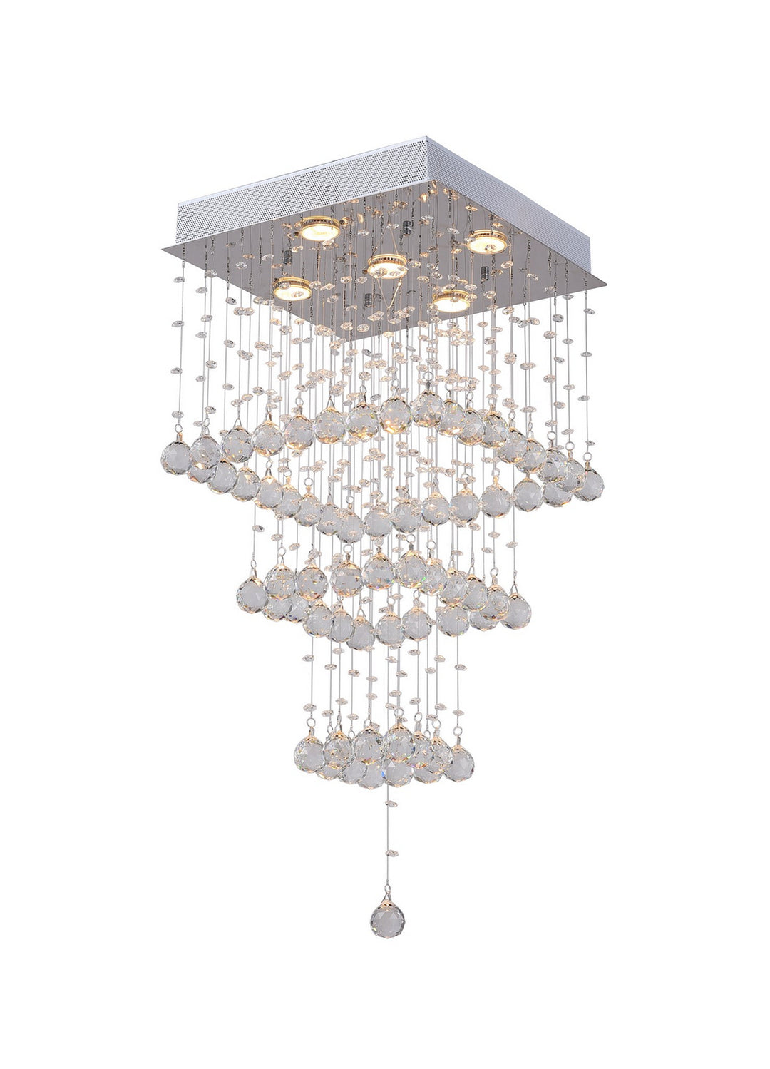 CWI LightingSquareFive Light Flush Mount