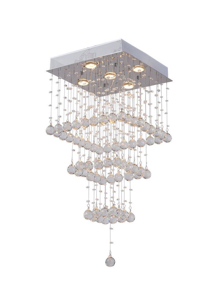 CWI LightingSquareFive Light Flush Mount