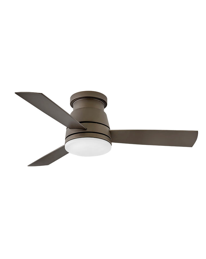 Hinkley Fan Trey Smart Outdoor DC LED Flushmount Ceiling Fan with Hiro Control