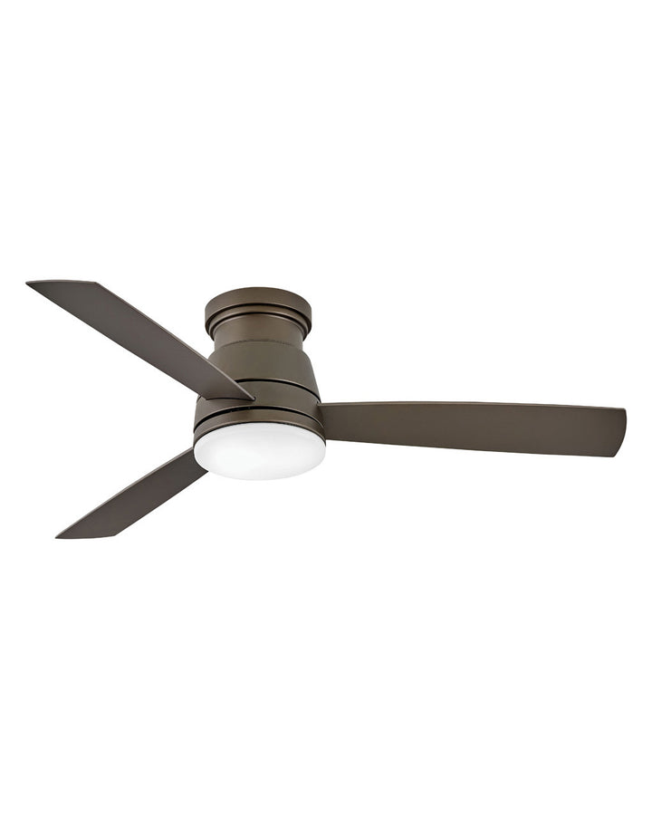 Hinkley Fan Trey Smart Outdoor DC LED Flushmount Ceiling Fan with Hiro Control