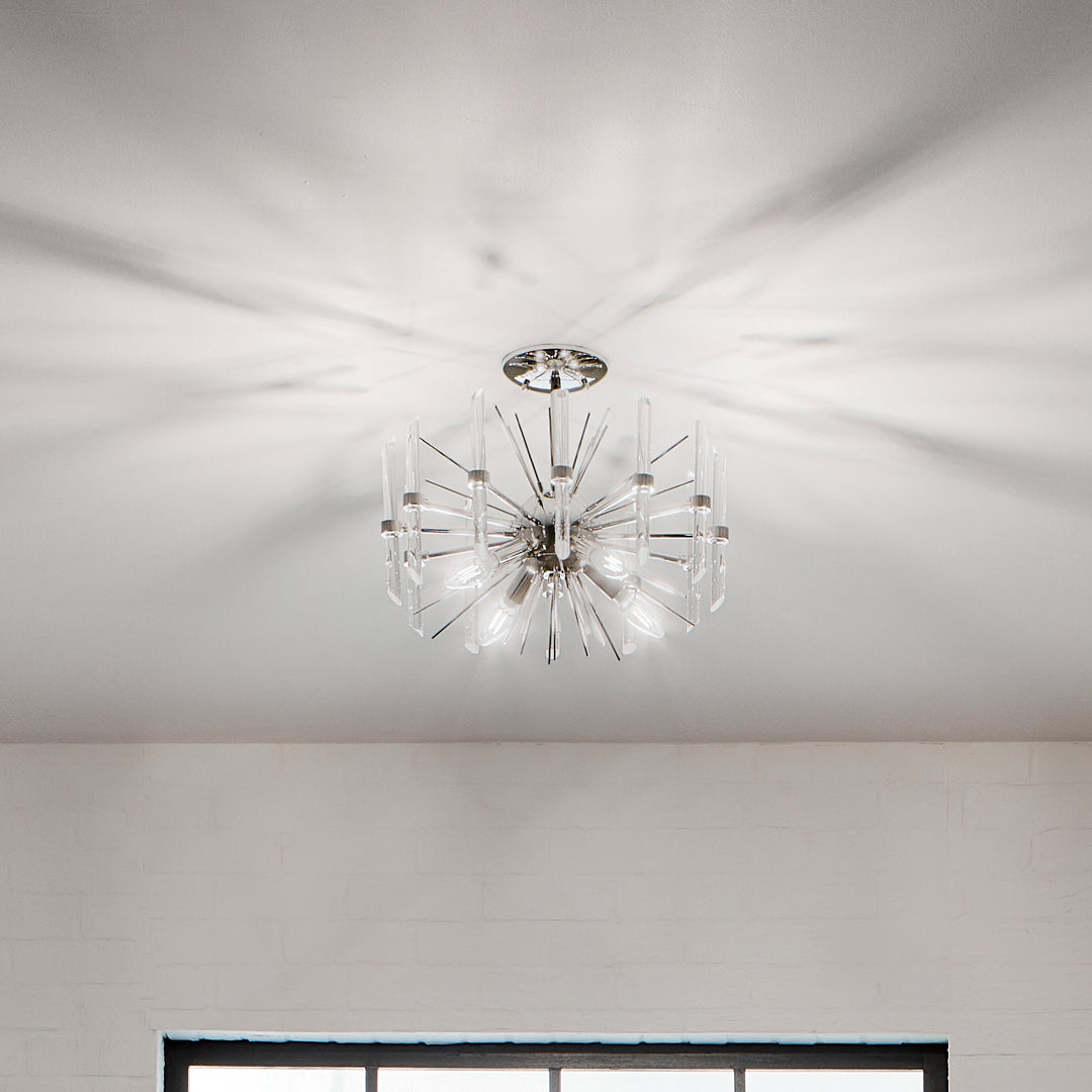 Kichler Four Light Semi Flush Mount