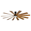 Windflower 80" Ceiling Fan in Matte Black/Distressed Koa