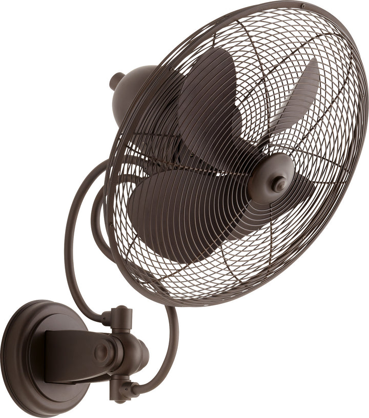 Quorum Piazza Indoor/Outdoor Patio Oscillating Wall Fan with Wall Control